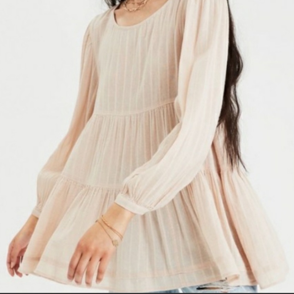 American Eagle Outfitters Open Back Babydoll Blouse💕